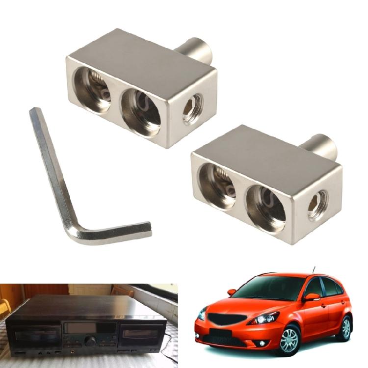Car Splitters Wire Power Supply TerminalAmplifier Double 1/0 AWG To 1/0 Offset Amp