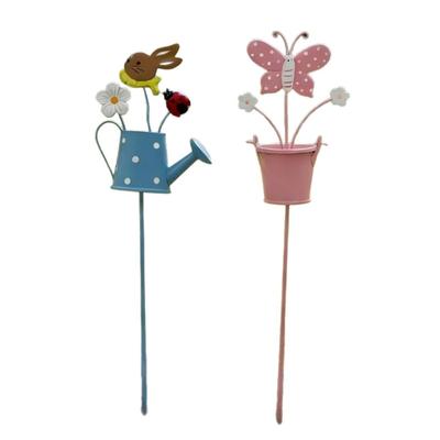 Artistic Iron Flower Petal Ground Spikes Decorative Garden Stakes For Enhancing Garden Or Patios Aesthetics