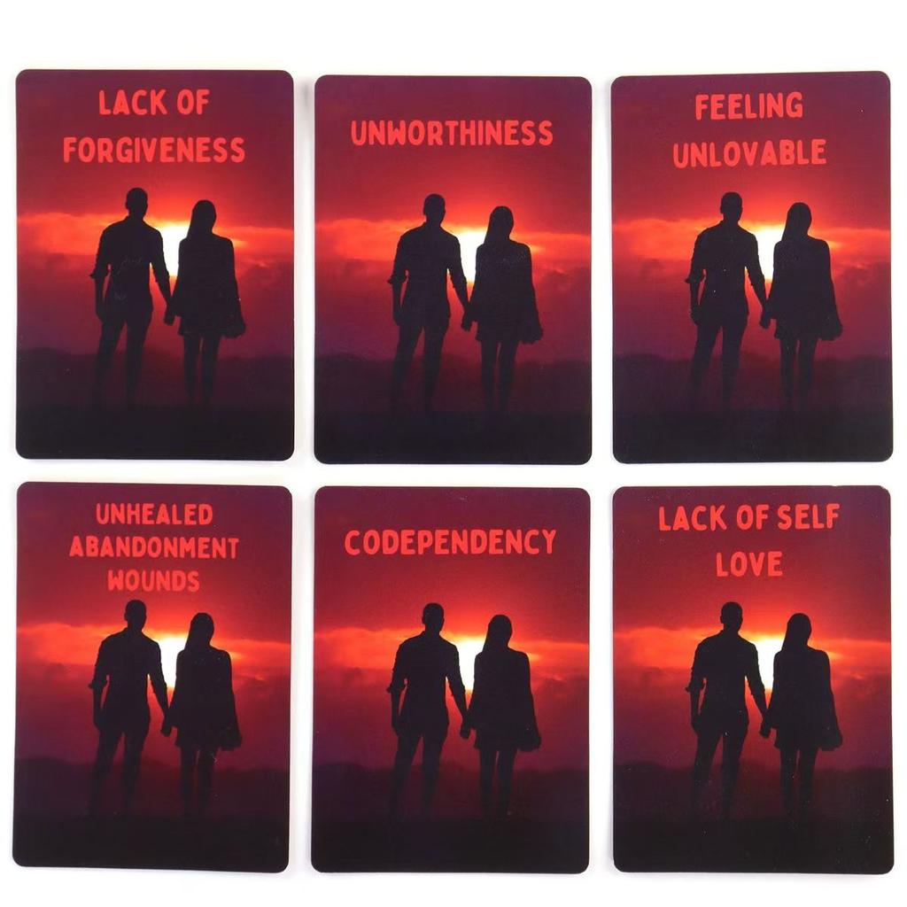 Blocks To Love Oracle Deck 64 Cards 8.8*6.5cm Whats Blocking Twin Flame Soulmate Love Connection Spirit Tarot