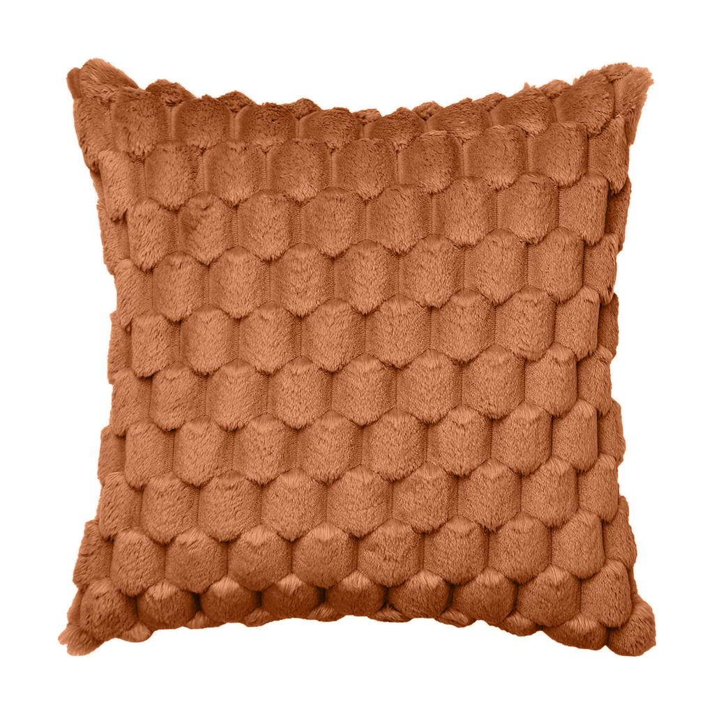 3D Soft Plushes Faux Furs Throw Pillow Cover, Comfortable Pineapple Grid Turtles Pattern Velvets Cushions Sleeve for Ages
