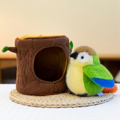 Simulation Bird Plush Toy Pendant Cute Keychain Student Backpack Schoolbag Pendant Parrot Doll