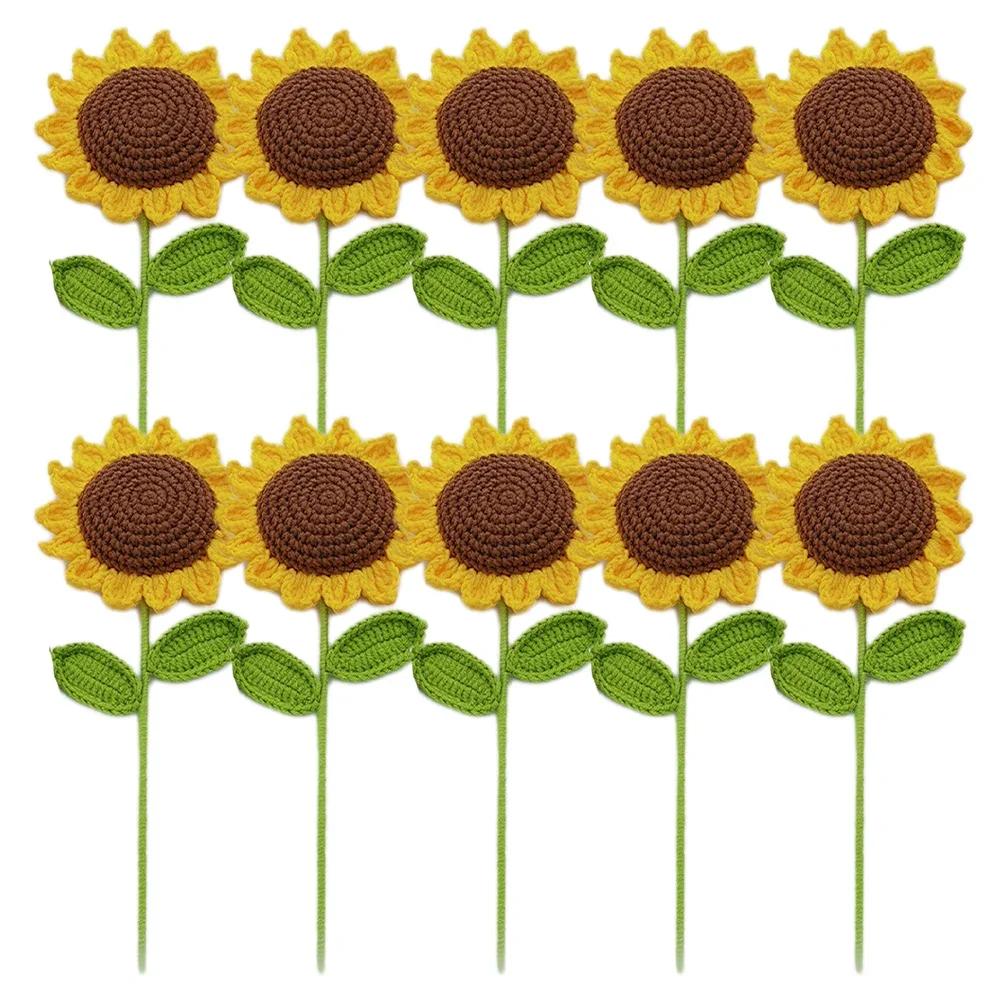 

None Hand Woven Bouquet Pc Flower Sunflower Silk Flowers None Decorations Dried Flowers Woven Bouquet 10*10*38cm China Mainland