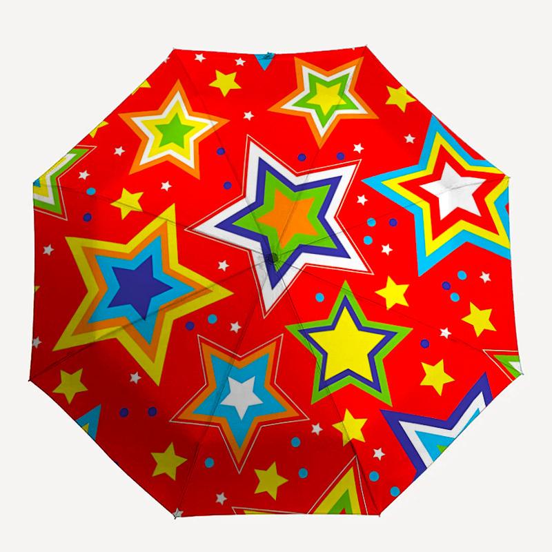 

1pc Star Pattern Automatic Open/Close Umbrella, Compact Travel Umbrella, 8-Rib Sturdy Frame - Ideal Gift for Friends yy251118093