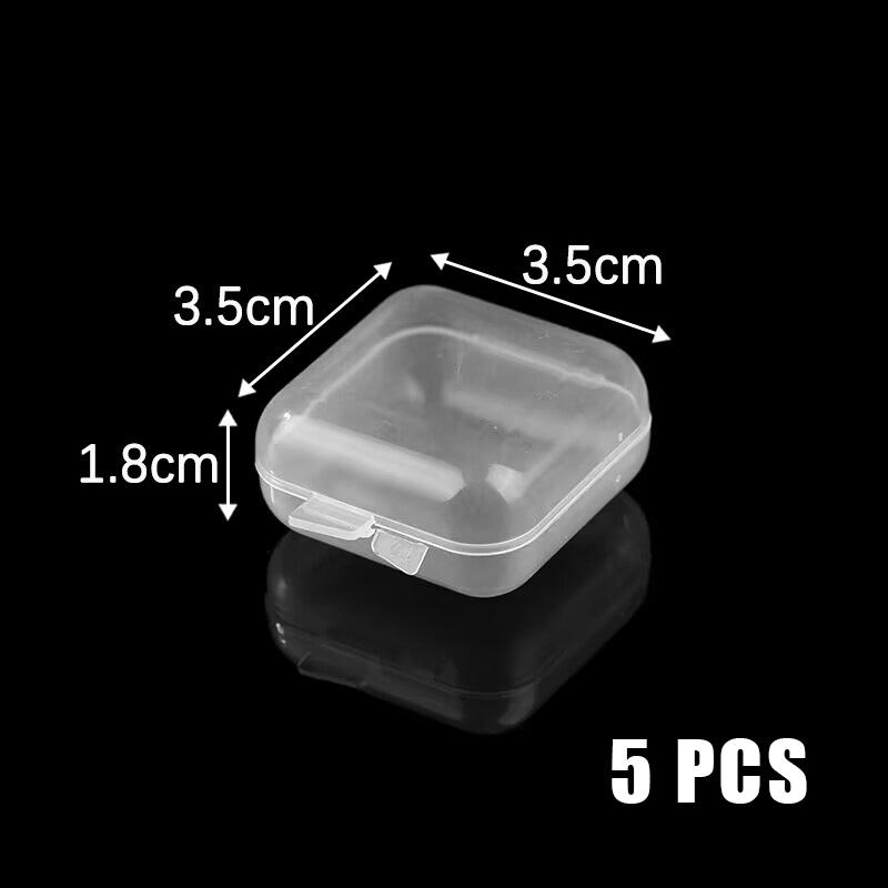 5/10 Pcs PP Storage Box Mini Transparent Plastic Case Container Square Rectangle Packaging Box For Jewellry Beads Small Items