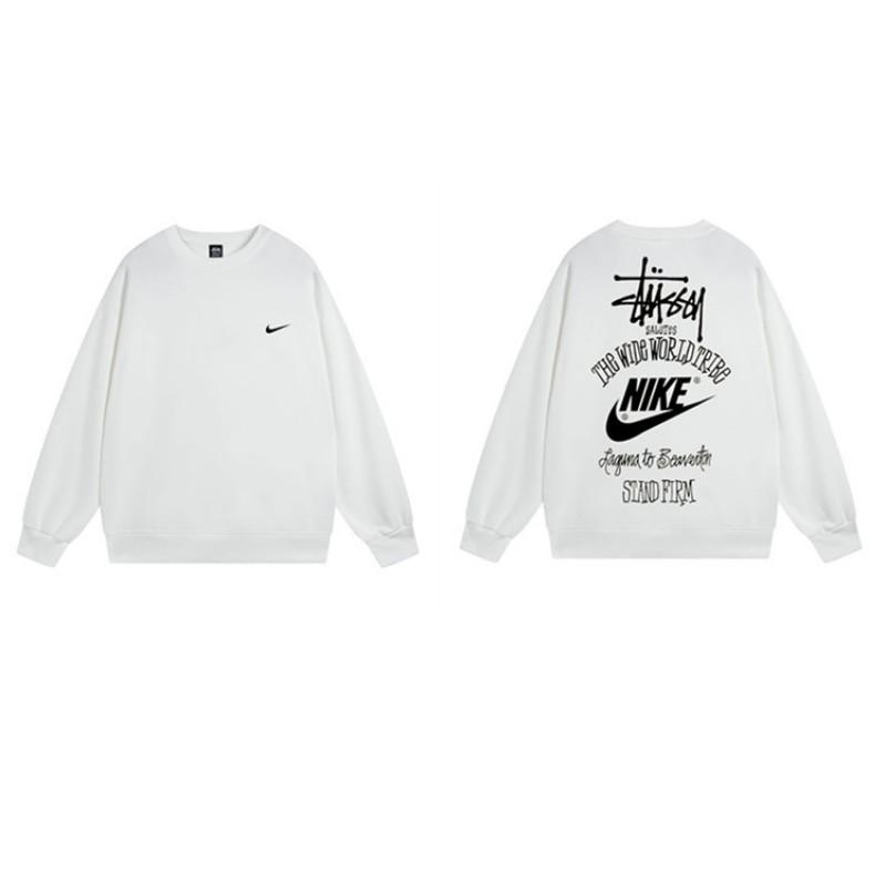 Unisex Oversized Crewneck Fleece-Lined Cotton Sweatshirt With Dice Letter Print Winter Casual Wear