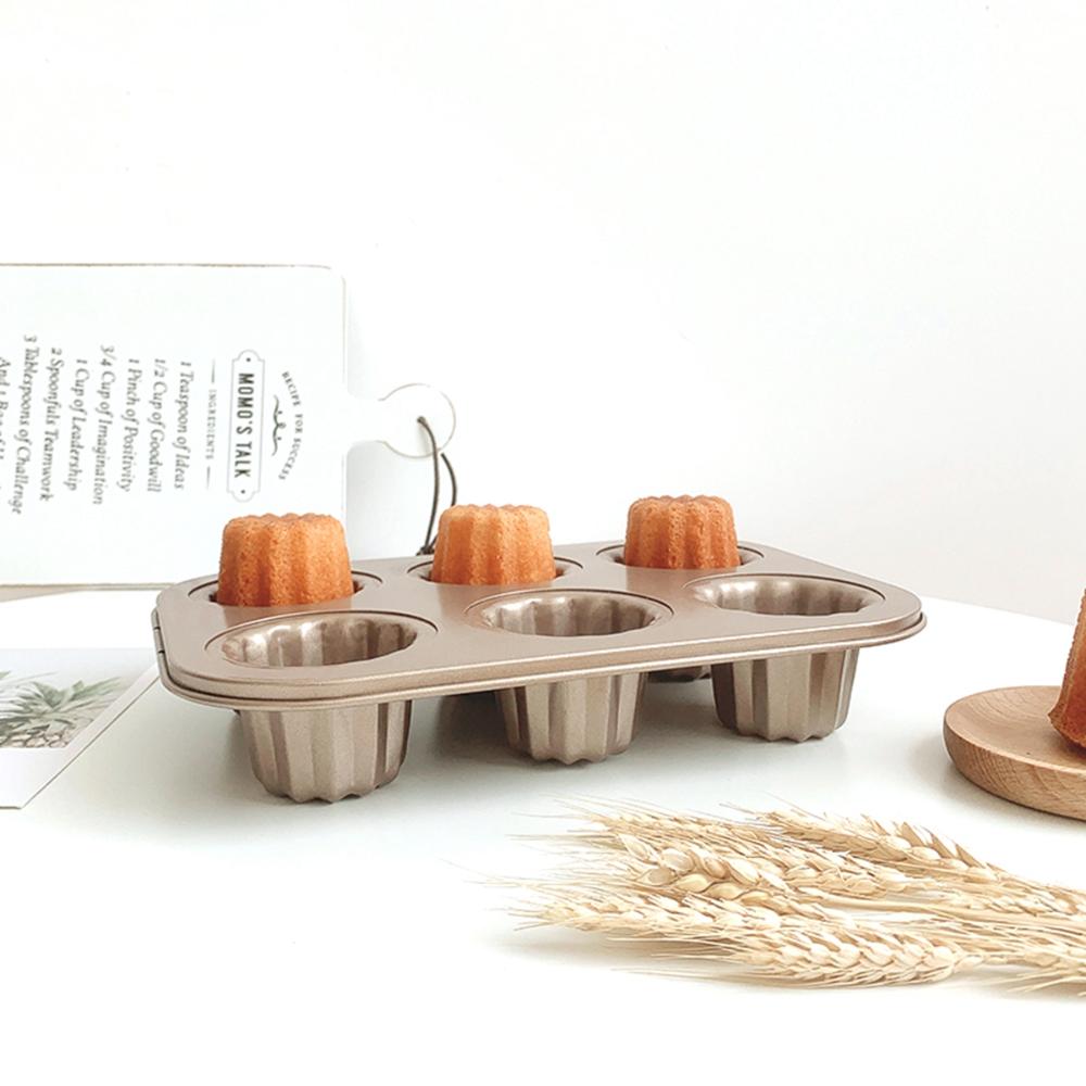 Dessert Cookware Carbon Steel French Non-Stick Cannele Mould Canele Mold Baking Tool Cake Pan