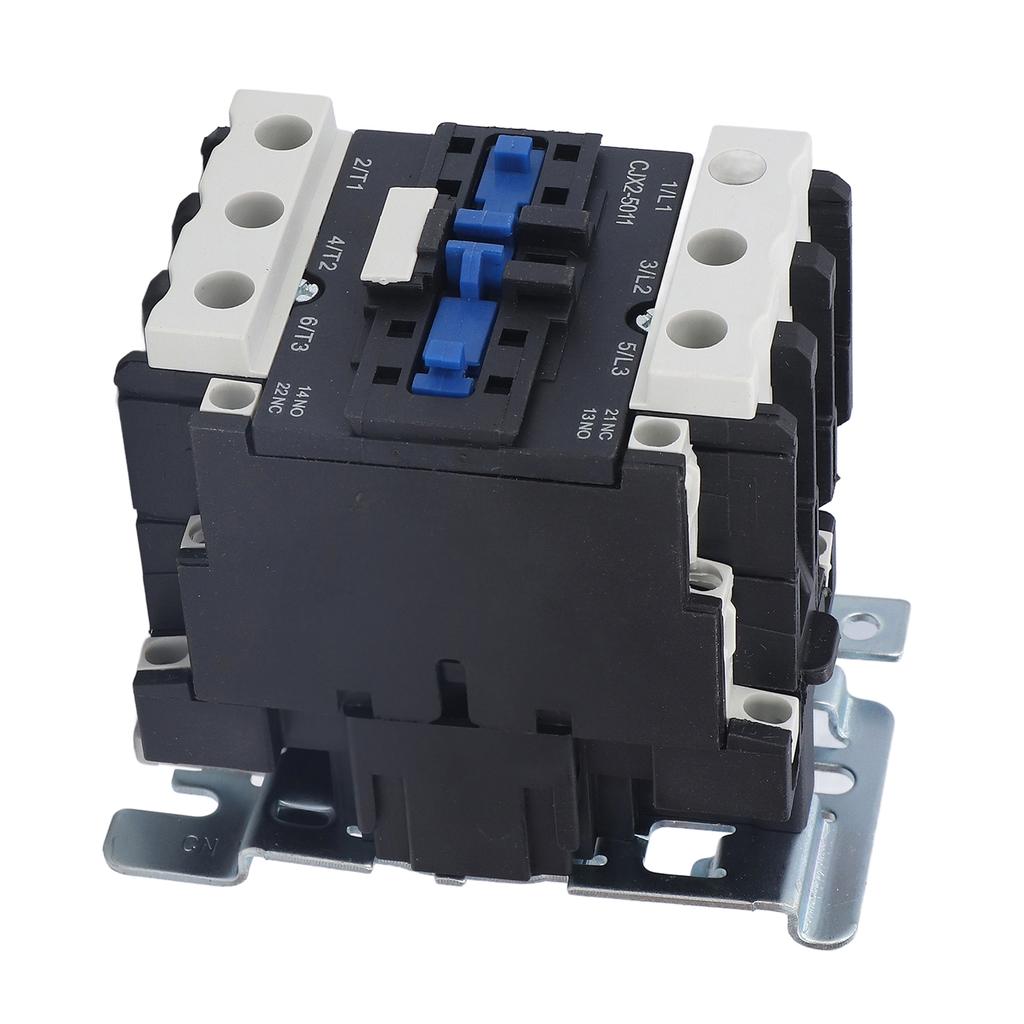 AC Contactor Flame Retardant Good Conductivity Industrial Electric Contactor for Power Distribution AC 220V 50A