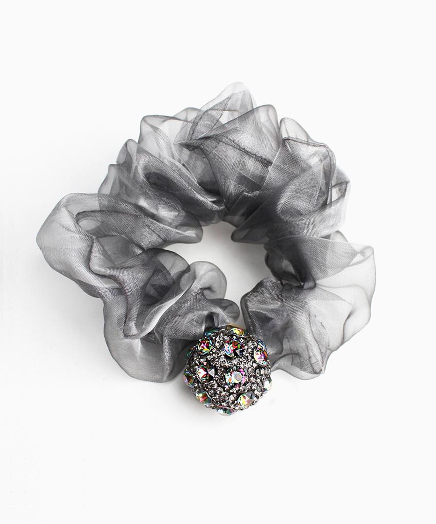Racoha Austria Cubic & Crystal Ball Chiffon Scrunchie