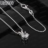 925 Sterling Silver Exquisite Four-Prong Pendant Necklace Set With AAA Zircon - Stylish Evening Jewelry