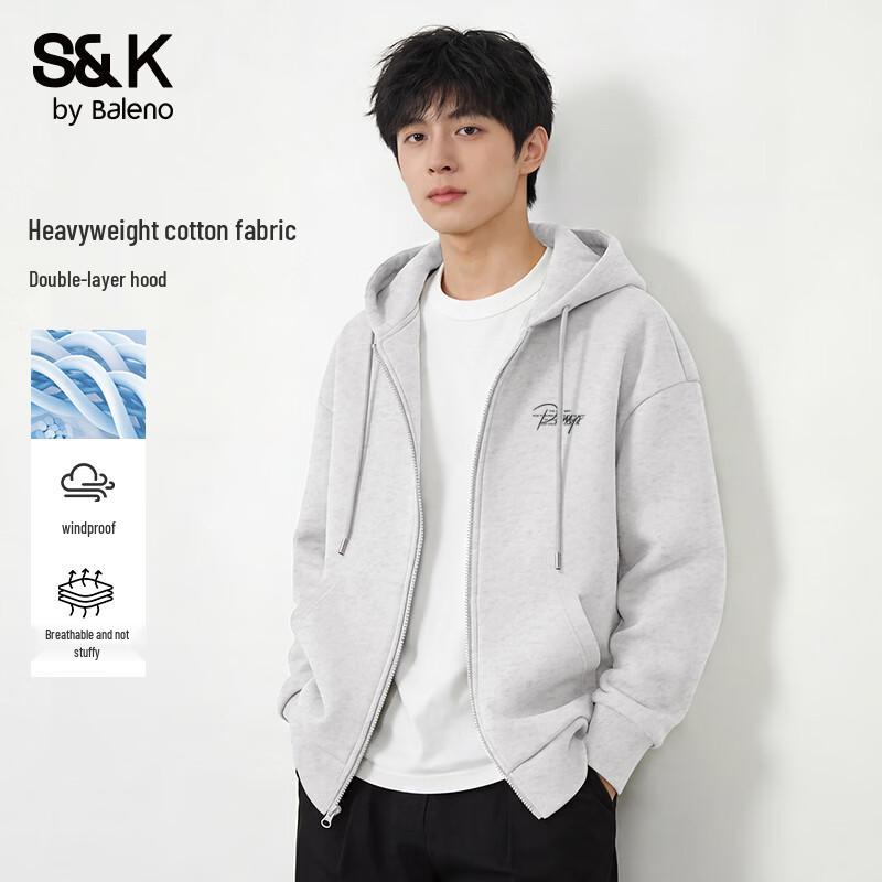 Baleno Men's S&K Series Loose Fit Hooded Cardigan