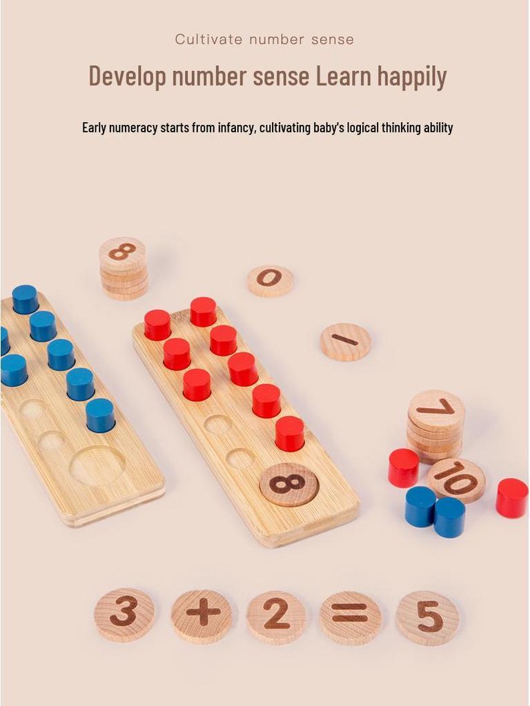 Montessori Zehnerrahmen Mathespielzeug aus Holz: Rechen- und Zählhilfe für Kinder