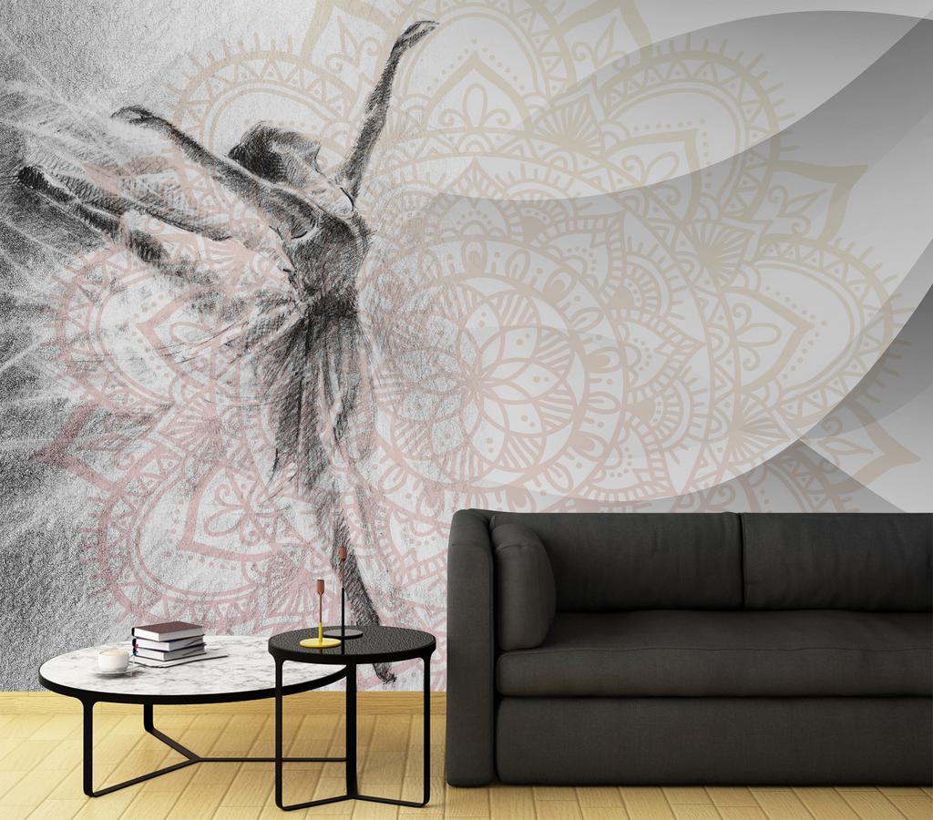 Wallpaper Ballerina Mandala
