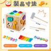 YONGDING Montessori Toy, Shape Matching Toy, Educational Fishing Toy, Fishing Activity Cube, Wooden Toy, Shape Matching, Boys and Girls, 1st, 2nd,