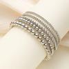 5pcs/set Vintage Beaded Bracelets for Women Men Simple Punk Gold Sliver Color Handmade Ball Bracelet Party Fashion Jewelry Gifts