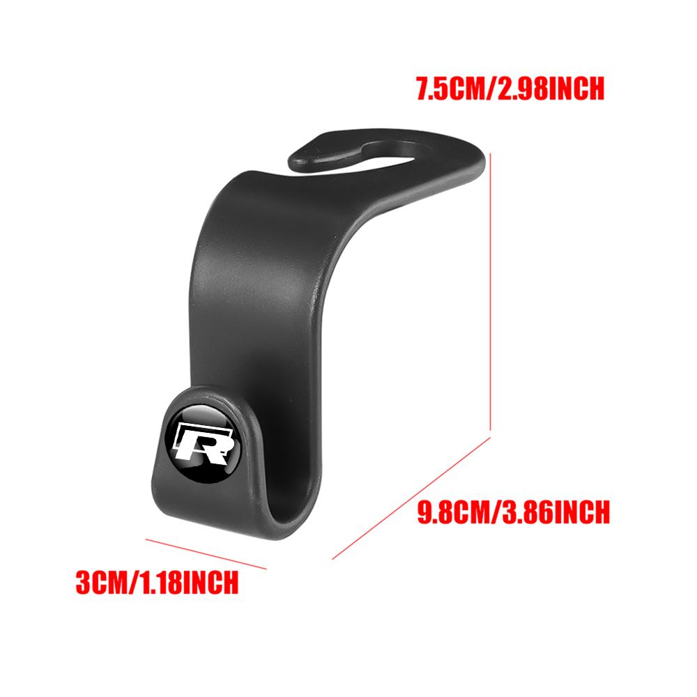 2/4Pcs Car Seat Back Hook Organizer Holder For Volkswagen VW Golf Passat Polo R-line GTI R Magotan Tiguan Storage Hanging Clips zr4