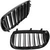 BMW 7 G11 G12 2015- Gitter zwischen den Scheinwerfern (Nieren) linkes + rechtes Set SCHWARZ GLÄNZEND DOPPELSTREIFEN
