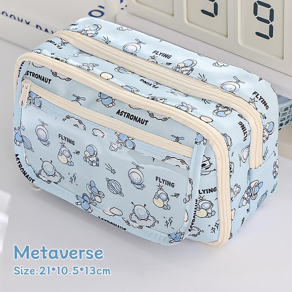 Cute Pencil Case For Elementary School Girls High-looking Large-capacity Pencil Case Junior High School Girl Painful Pencil Case