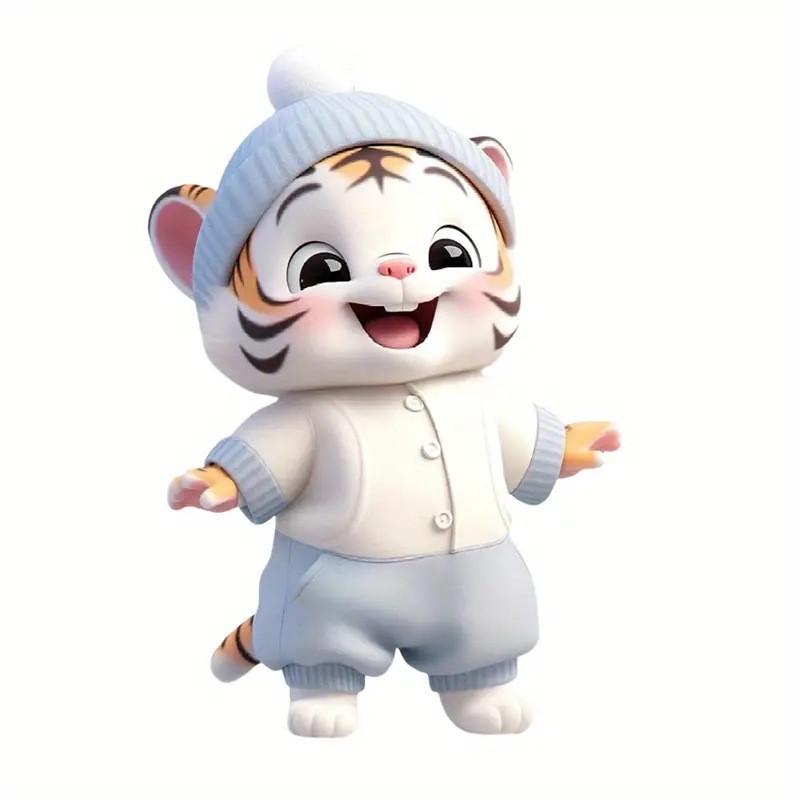

Acrylic Cute Cartoon Tiger Hanging Ornament For Car Backpack And Keychain Festive Decor 1