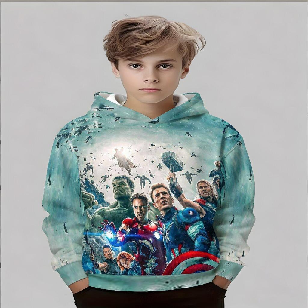 Boys and Girls 3D Printed Sports Fashion Hoodie Casual Fashion Comfortable Hoodie