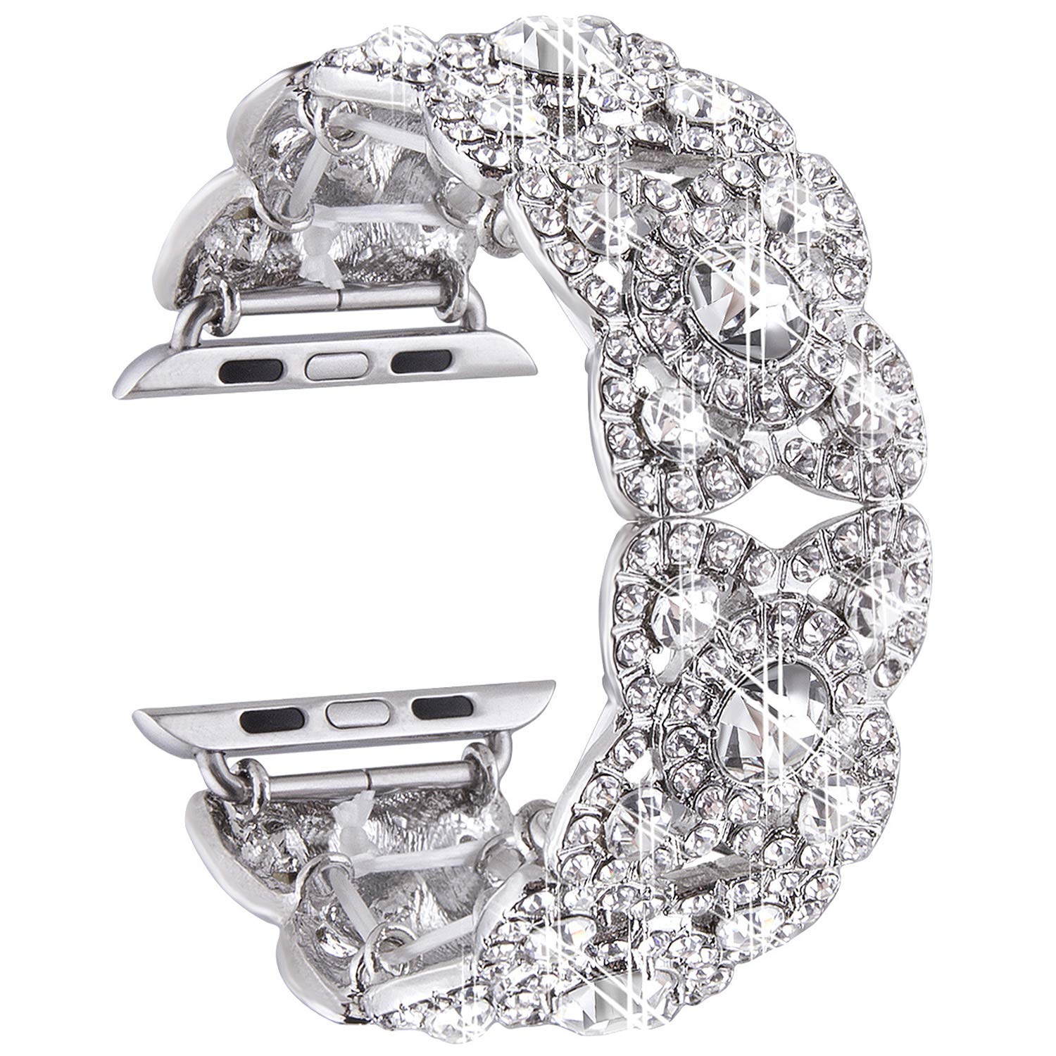 

Diamond Strap for Apple Watch Ultra 49mm Bling Metal Wristband iWatch Series 8 7 6 SE 5 4 3 38mm 40mm 42mm 44mm 41mm 45mm 42 44 45 49mm срібний