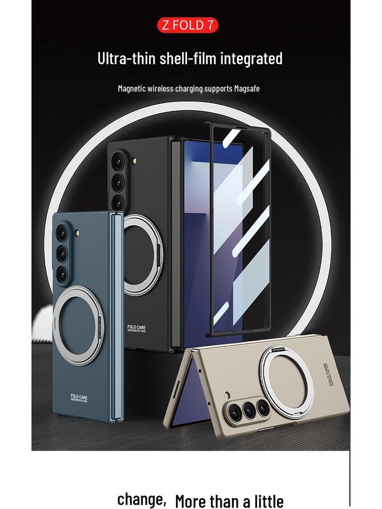 Samsung Z Fold7 Ultra-Thin Rotating Stand Case with Wireless Charging
