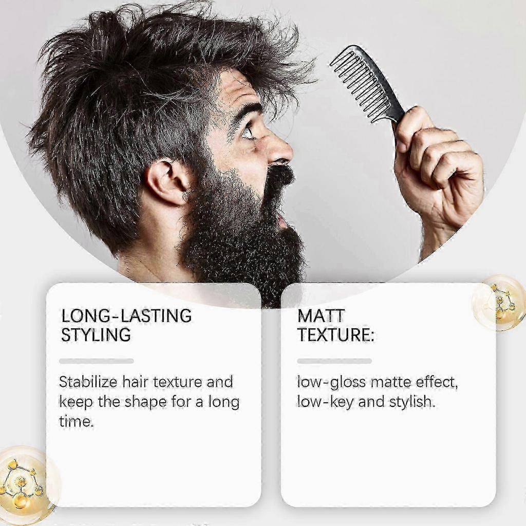 X Hair Clay, Strong Hold, Matte Finish,Lightweight Formula, All-Day Styling, Non-Greasy Texture,Protect Scalp Health