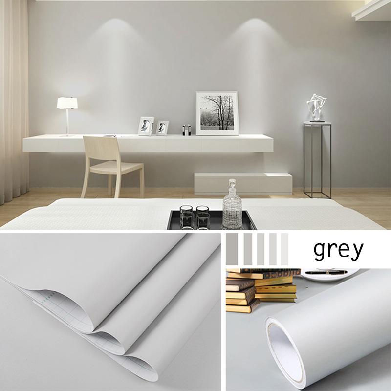 Width Peel and Stick Wallpaper Solid Color Contact Paper Self-Adhesive Sticker Wall Furniture Covering Vinyl Rolls 1-10m