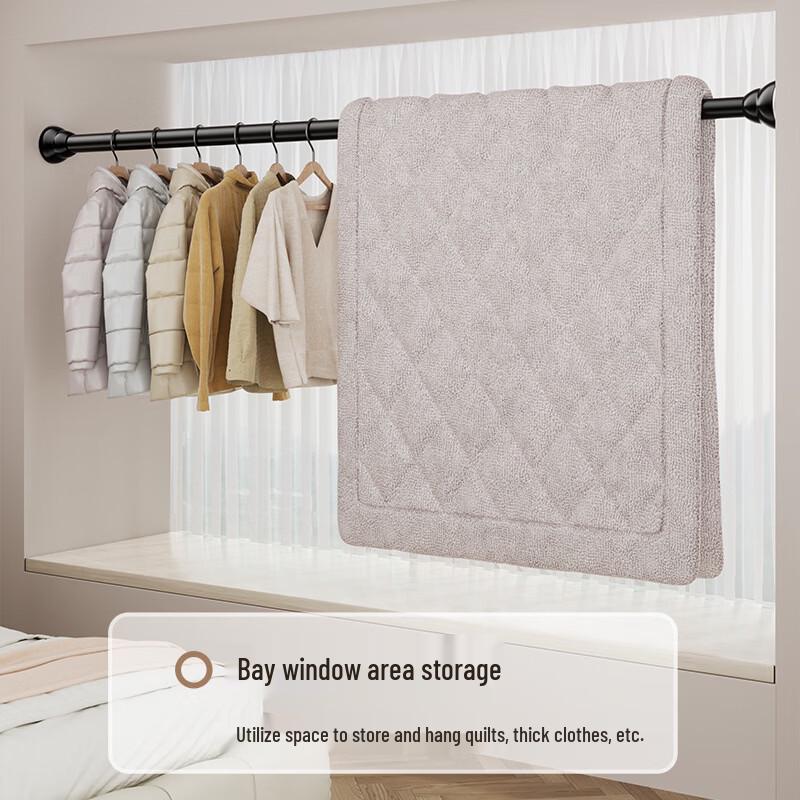 Cmaos No-Drill Extendable Stainless Steel Shower Curtain Rod