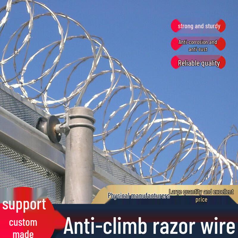 High-Zinc Galvanized Double Helix Razor Wire