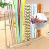Acrylic Drinking Straw Holder Organizer Reusable Straw Holders Dispenser  Kitchen Use