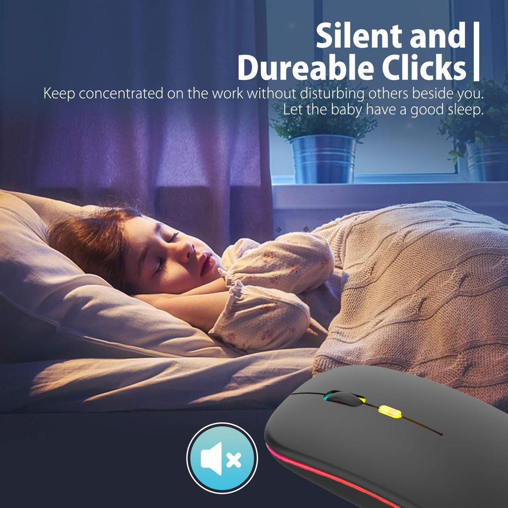 Pc Gamer Wireless Bluetooth Silent Mouse For MacBook Tablet Computer Laptop PC Mice Slim Quiet 2.4G Wireless Mouse Portable