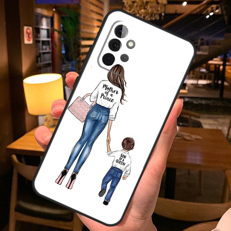 Super Mom Baby Girl Son Daughter Case For Samsung Galaxy A54 A34 A14 A52 A32 A12 A13 A33 A53 A15 A16 A36 A56 A26 A06 A35 A55