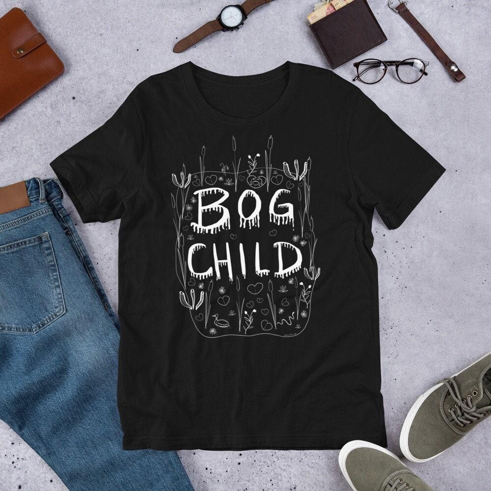 STRAIGHT CUT T-SHIRT Bog Child Goblincore Cottagecore Folk Art Dark Academia Witchy Birthday Gift Weird Swamp Goth Funny Gothic Punk