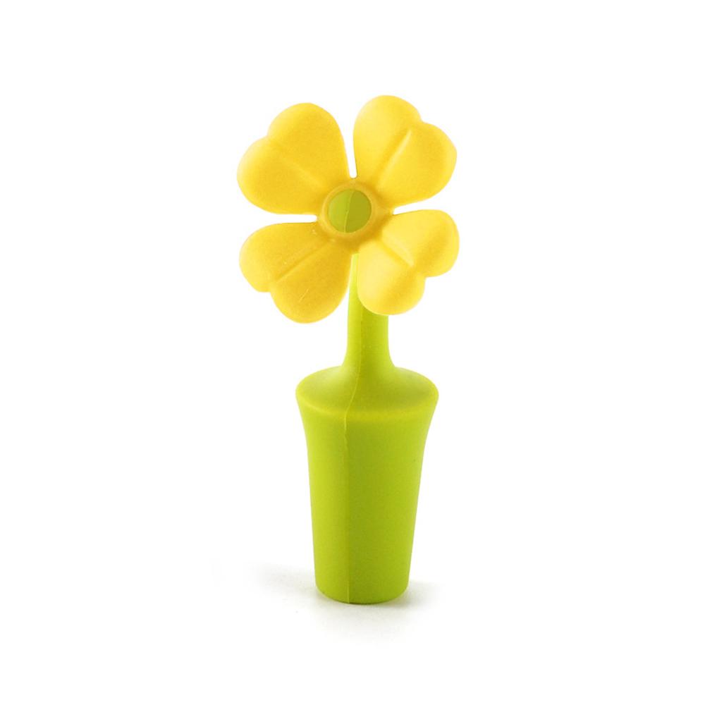 Silicone World Bauhinia Flower Silicone Wine Stopper  Vacuum Red Wine Bottle Stopper Sealed Champagne Drinks Wine Stopper Tools