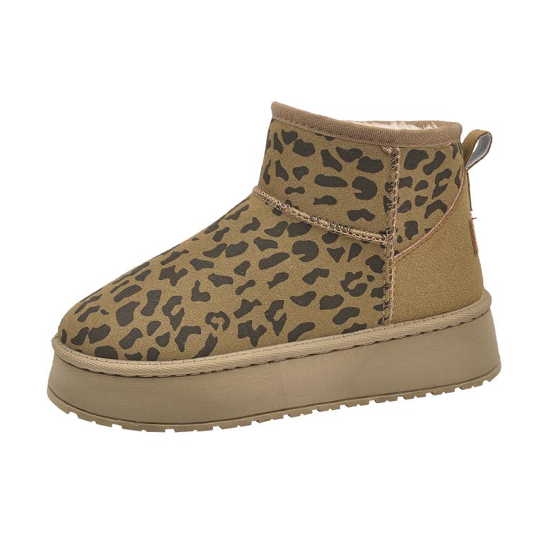 

Снігові черевики Жіноче зимове взуття Жіночі черевики на платформі Теплі плюшеві бавовняні туфлі Потовщені зимові жіночі черевики на плоскому підошві Нековзкі Botas Mujer 41 хакі