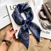Simple temperament Spring and summer female imitation silk scarf versatile Korean version casual small square scarf neck protection decorative scarf