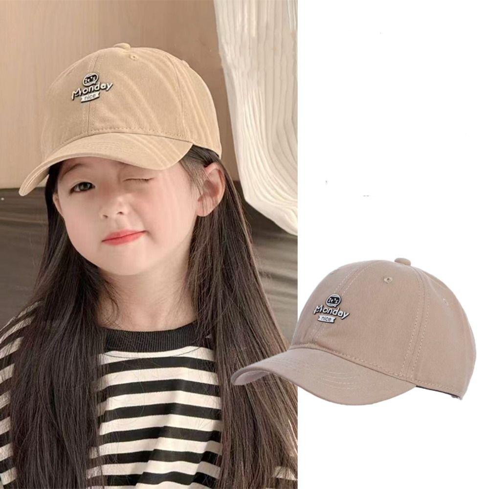 

Korean Style Kid Summer Sun Hat Letter Embroidery Girls Peaked Cap Baby фіолетовий