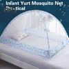 Bed Cover Curtain Full Cover Design Encrypted Yarn Easy To Fold Open Quickly Bottomless Anti-mosquito Polyester Infant Yurt Mosquito Net Bed Accessory