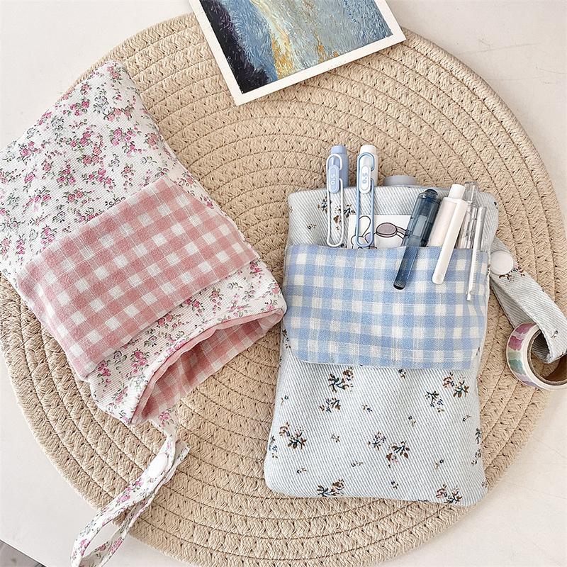 Small Floral Pencil Case Cute Portable Stationery Case Pencil Case Sundry Change Storage Large-Capacity Pen Case