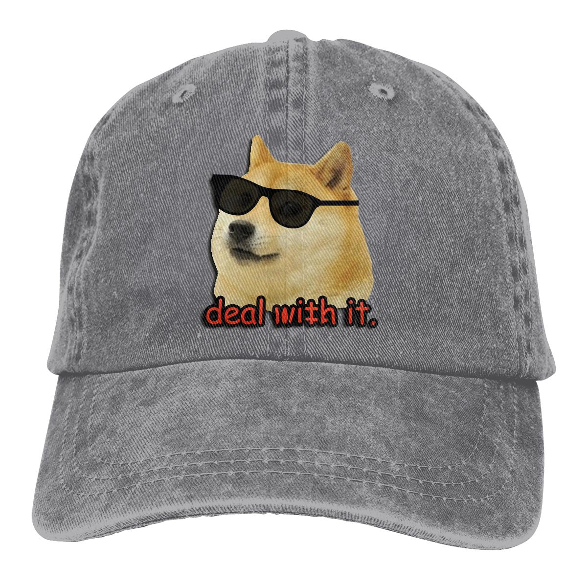 

Doge Deal With It Dog Meme The Baseball Cap Peaked capt Sport Unisex Outdoor Custom Dogecoin Funny Bitcoin Hats One Size