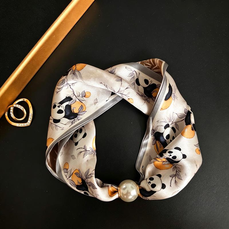 Silk Magnetic Buckle Scarf: Luxurious, Versatile Mulberry Silk for Women's Spring/Summer Neck Protection
