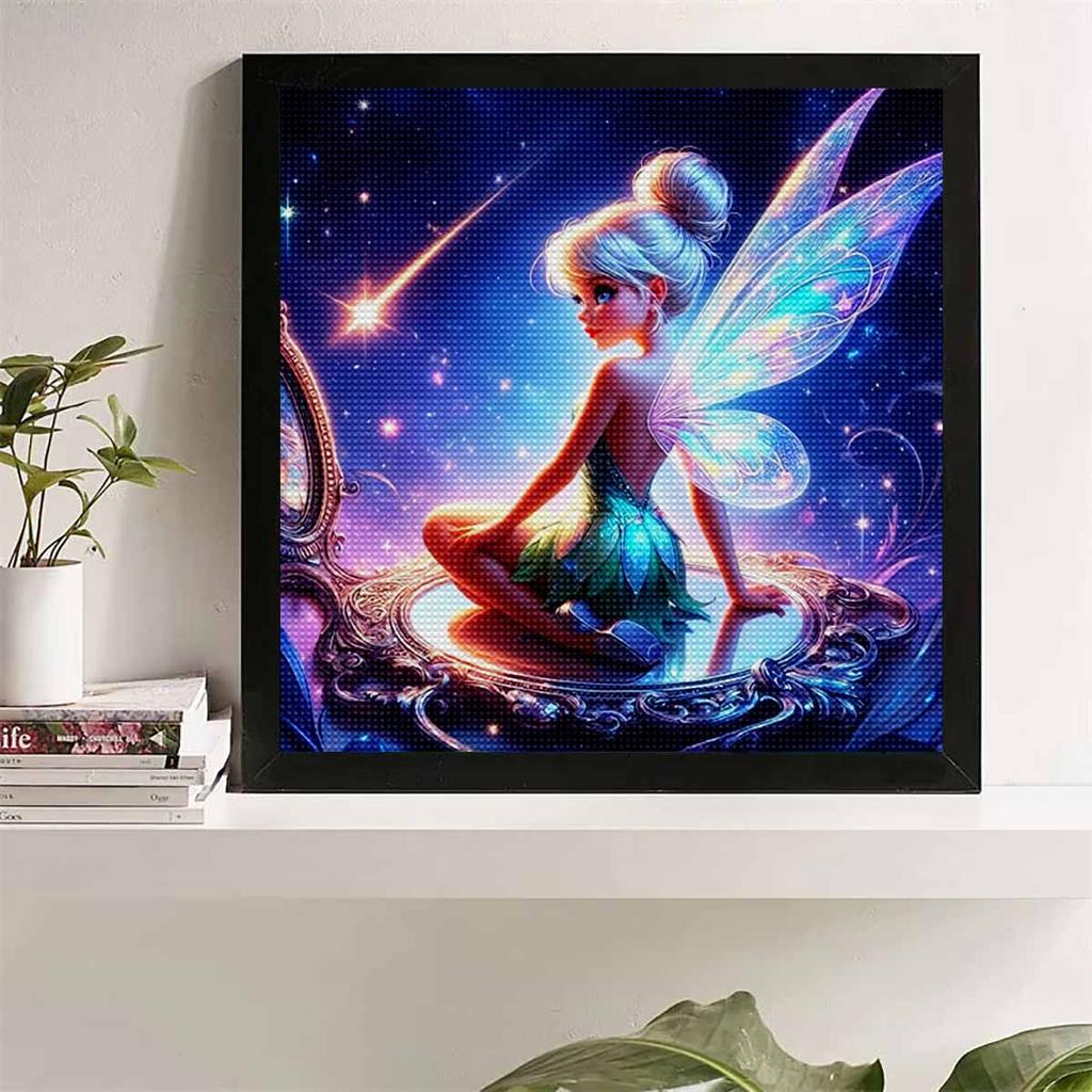5D DIY Diamond Painting Decorative A Fairy Sitting Upright Full Round Drill Scenery Diamond Embroidery Cross Stitch Kits Home Decor Gift