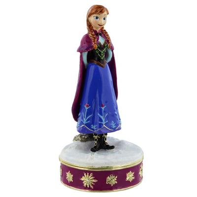 Reine Des Neiges [Q3444] - Jewelry Box 'Frozen- Reine Des Neiges' Blue Violet (Anna) - 11.5x5 Cm
