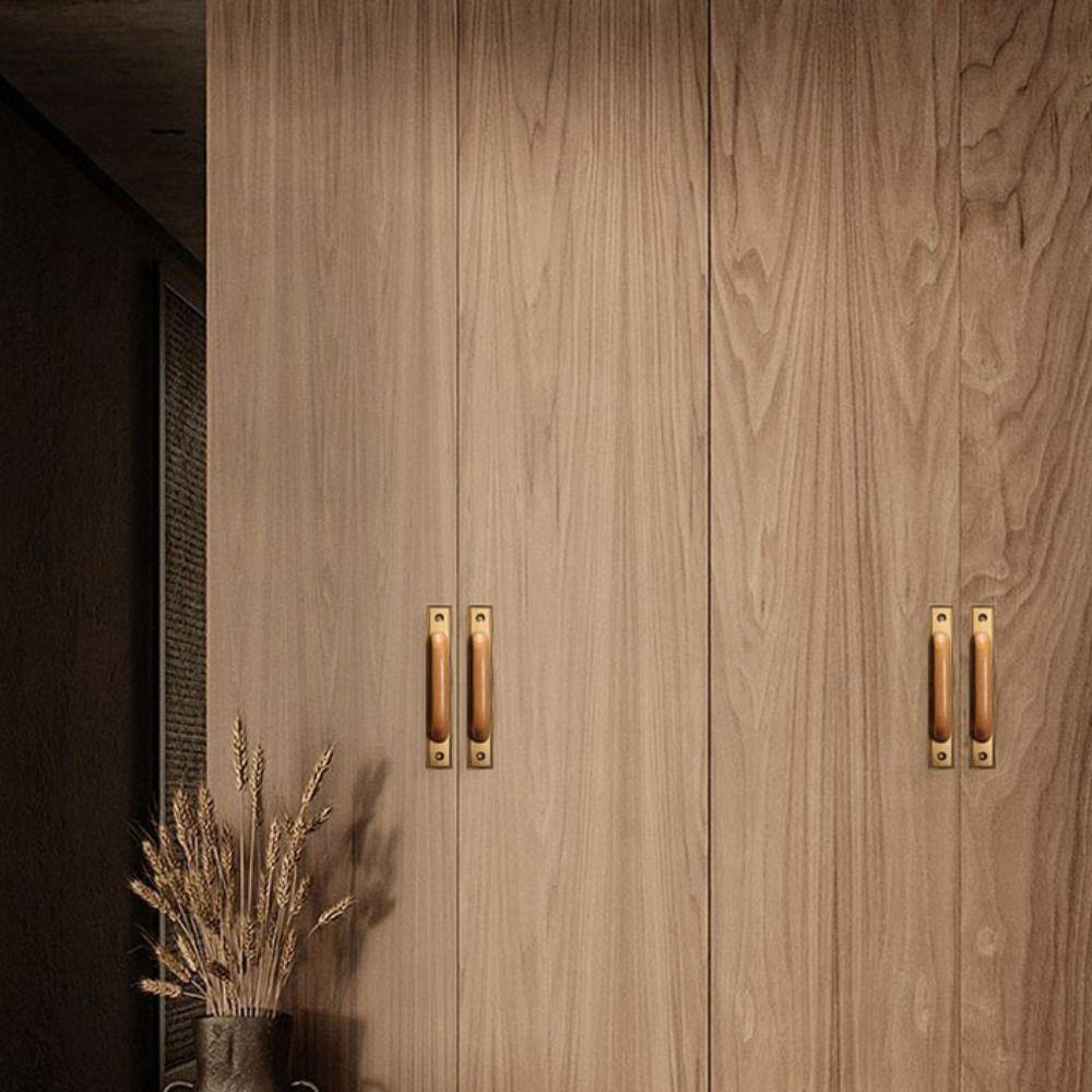 Antique Solid Wood Cabinet Handle Decorative Cabinet Pull Cabinet Doors Retro Pull Handle  Cupboard