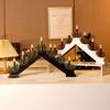 Festival Candle Light Holder for Christmas Decoration Elegant Finish, Double Power Option for Festival Home Holiday