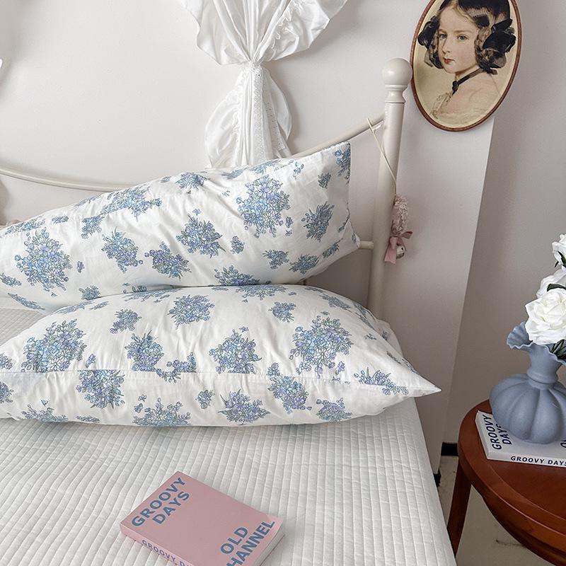 Korean Style 60s Cotton Floral Pillowcase 48x74cm - Single Piece