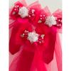 Korean Traditional Holiday Baessi Ribbon Long Tail Hanbok Claw Clip