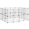 28 Piece Pet Cage with Door Black 35 X 35 Cm Steel