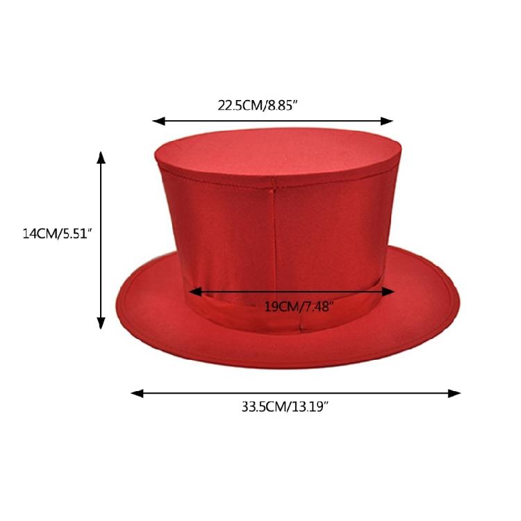 Cosplay Fedoras Cap Flat Top Hat Adult Unisex Magician Hat Masquerade Balls Cap