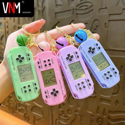 Mini portachiavi portatile Tetris Game: Giocattolo educativo e ciondolo regalo creativo per studenti